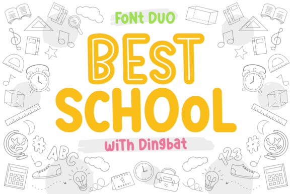 Best School: A Whimsical Handwritten Font for Editorial Design