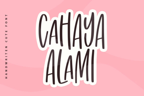 Cahaya Alami: A Friendly Handwritten Font for Crafters