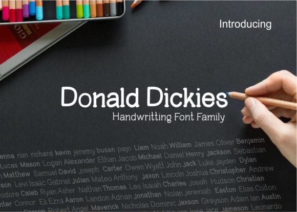 Donald Dickies: A Whimsical Handwritten Font for Web Design