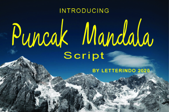 Puncak Mandala: A Handwritten Typeface for Editorial Warmth