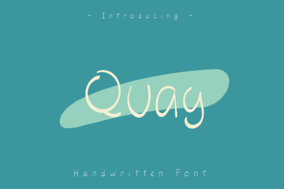 Quay: A Friendly Handwritten Typeface for Editorial Design