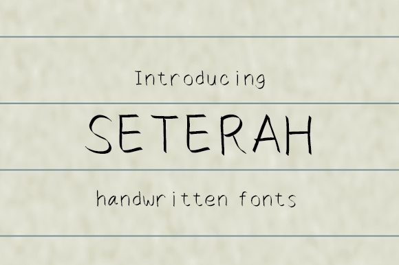 Seterah: A Relaxed Handwritten Font for Digital Design