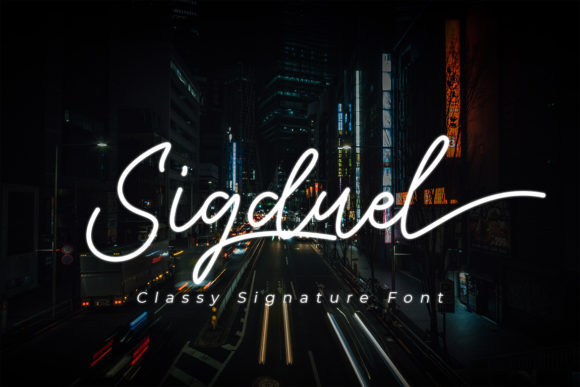 Sigduel: A Modern Script Font for Campaigns