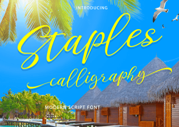 Staples Calligraphy Font for Editorial Design
