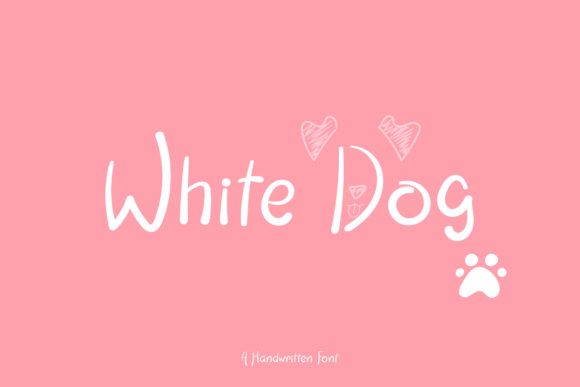 White Dog Font: Playful Handwritten Style for Crafters